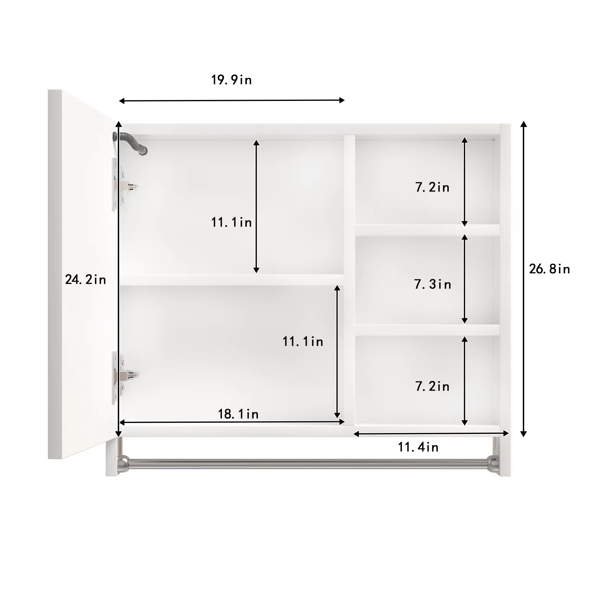 Modern 32x28inches bathroom cabinets, medicine cabinets with mirrors and LED lights, bathroom lockers with multilevel storage compartments and towel rails