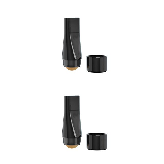 Seitruly Rodillo absorbente de aceite facial, control de eliminación, cuidado de la piel, limpieza de rodillos faciales, removedor de mano Negro 2piezas