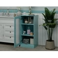 thumbnail image 3 of Palace Imports 100% Solid Wood 16.5" Bathroom Cabinet with Frosted Glass Door, Aqua Blue, 3 of 5