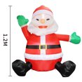 thumbnail image 2 of Juguete de Papá Noel de dibujos animados Adornos inflables lindos y gigantes, regalos de Navidad y Año Nuevo (Papá Noel, 1,2 m EE. UU.), 2 of 7