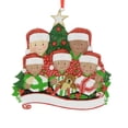 thumbnail image 5 of Personalized Biracial Family of 5 in Pajamas Christmas Ornaments 2024 - Custom Home Gift Decorations, 5 of 10