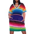 thumbnail image 1 of Sarape de México - Vestido festivo con bolsillos para mujer, mono de verano, vestidos de fiesta estilo coreano, 1 of 6
