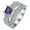 Purple, variant on CILENON Engagement Zircons Women Wedding Rings Set Jewelry Rings For Woman Diamond Ladies Ring Set (Silver,6)