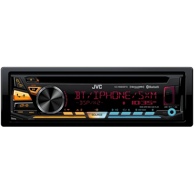 JVC KD RD98BTS Single DIN Bluetooth In Dash CD AM FM Car Stereo With Pandora Control iHeartRadio compatibility Walmart