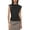 Black, variant on DKNY Womens Faux-Leather-Trim Knit Blouse, Black, X-Small