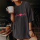thumbnail image 2 of Blusa de manga corta con estampado de electrocardiograma de calavera y mangas caídas vintage para mujer Fridja  gope971, 2 of 9