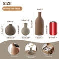 thumbnail image 2 of Juego de jarrones de cerámica Ooit Rustic Farmhouse Decor Brown, 3 unidades, 2 of 8