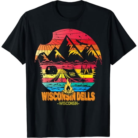 Wisconsin Dells Wisconsin Souvenirs Adventure Hiking Camping T-Shirt