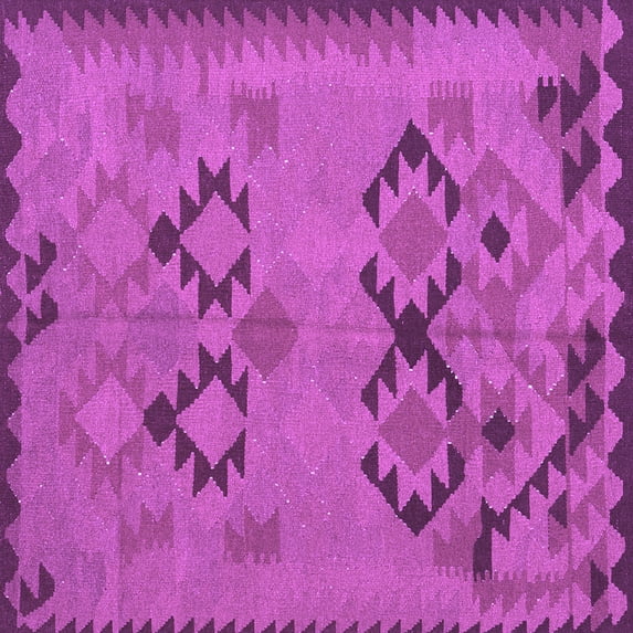 Ahgly Company Indoor Square Southwestern Purple Country Area Rugs, 4' Square