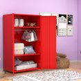 thumbnail image 3 of M optimized 50" Metal Storage Cabinet with Grid Hanging, 3 Storage Space Modern Storage Organizer for Bedroom Living Room Office School, 3 of 9