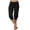 Black, variant on Women's Lightweight Capri Joggers, Summer Casual Athletic Yoga Pants with Drawstring and Pockets, Cropped Trousers for Workout, Gym, and Everyday Comfort-Black