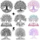 thumbnail image 1 of Sellos transparentes Árbol de la Vida, sello postal reutilizable con forma de estrella y planta, sellos de silicona transparentes, 1 of 9