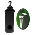 thumbnail image 4 of Pelota de golf pequeña, ligera, portátil para 3 pelotas de golf, 3 tees, riñonera para pelotas de golf Bolso negro Zulema Estuche para pelota de golf, 4 of 8