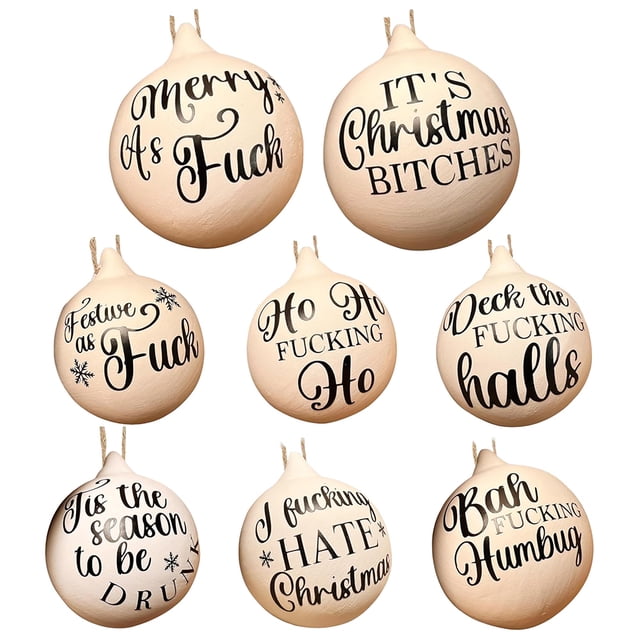 Baubles Ofensivos Divertidos Navidad Bauble Ofensivo (8pcs)