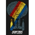 thumbnail image 2 of Girl's Star Trek: The Next Generation USS Enterprise Rainbow Streak  Graphic Tee Black Large, 2 of 4