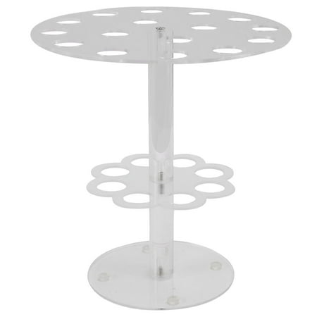 

Round Clear Acrylic Mini Ice Cream Cone Holder Stand 24 Holes to Display Sushi Hand Popcorn Cotton French Fries Sweets Savory Ice Cream