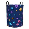 thumbnail image 2 of ZNDUO Round Laundry Basket, Waterproof Collapsible Laundry Baskets with Handles, Medium Size - Cartoon Dog Paw Pattern, 2 of 8