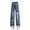 Blue, variant on Gibobby Toddler Girls Stretch Skinny Jeans Girls Flare Jeans Crossover Waisted Wide Leg Jeans Denim Pants for Kids(Blue,6-7 Years)