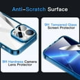 thumbnail image 3 of JETech 3 in 1 Case for iPhone 13 Pro 6.1-Inch, with 2-Pack Screen Protector and 2-Pack Camera Lens Protector, Full Coverage Tempered Glass Film, Shockproof Bumper Phone Cover (Navy), 3 of 7