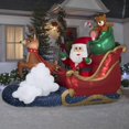 thumbnail image 2 of Papá Noel inflable en trineo con dibujos animados de gemas de 2,1 m con luces LED, 2 of 5