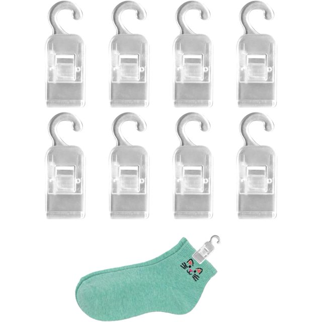 Ganchos de clip para colgar, gancho multiusos, pinzas grandes para ropa, clip cortavientos, pasador de plástico, para ropa, toallas, sábanas, alfombras, cortinas, sombreros, 8 piezas JAMW Sencillez
