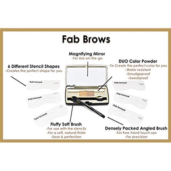 Fab Brows Duo Eyebrow Kit (Dark Brown/Chocolate Brown)