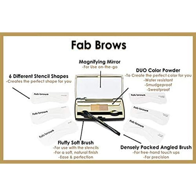 Fab Brows Duo Eyebrow Kit (Dark Brown/Chocolate Brown)