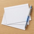 thumbnail image 3 of Reskid 100 Pack Thick Heavyweight Index Cards on 110lb Card Stock - 300gsm - College Ruled Lined Note Cards - for Note-Taking, Studying, Flashcards - Classroom, Office, Home Use (4x6, Inches), 3 of 4