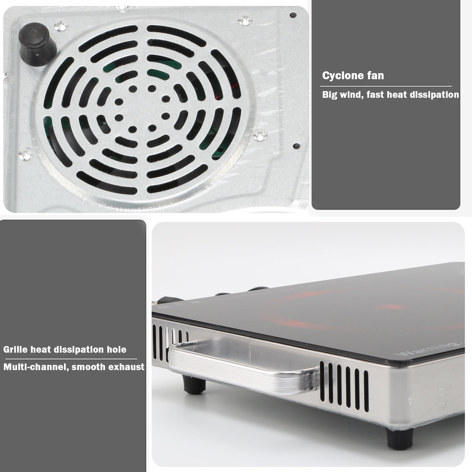 3500W Hot Plate Electric Ceramic Stove, Portable Infrared Induction Cooker, Home Cooktop Cooking Furnace with Knob Control & Touch Control, Electric Stove Countertop Burner Cooktop for All Cookware