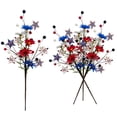 4ThofJuly DecorationsforHome, Artificial Berry Stems, 28inFloral Stems ...