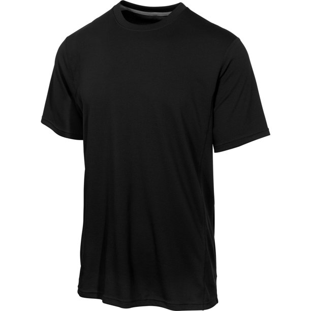 Camiseta básica de rendimiento de ideología para hombre, negro, mediano