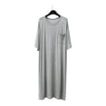 thumbnail image 2 of yillto Men's Nightshirt Sleepwear Short Sleeve Pajamas Comfy Big and Tall Loose Nightwear Shirts, 2 of 7