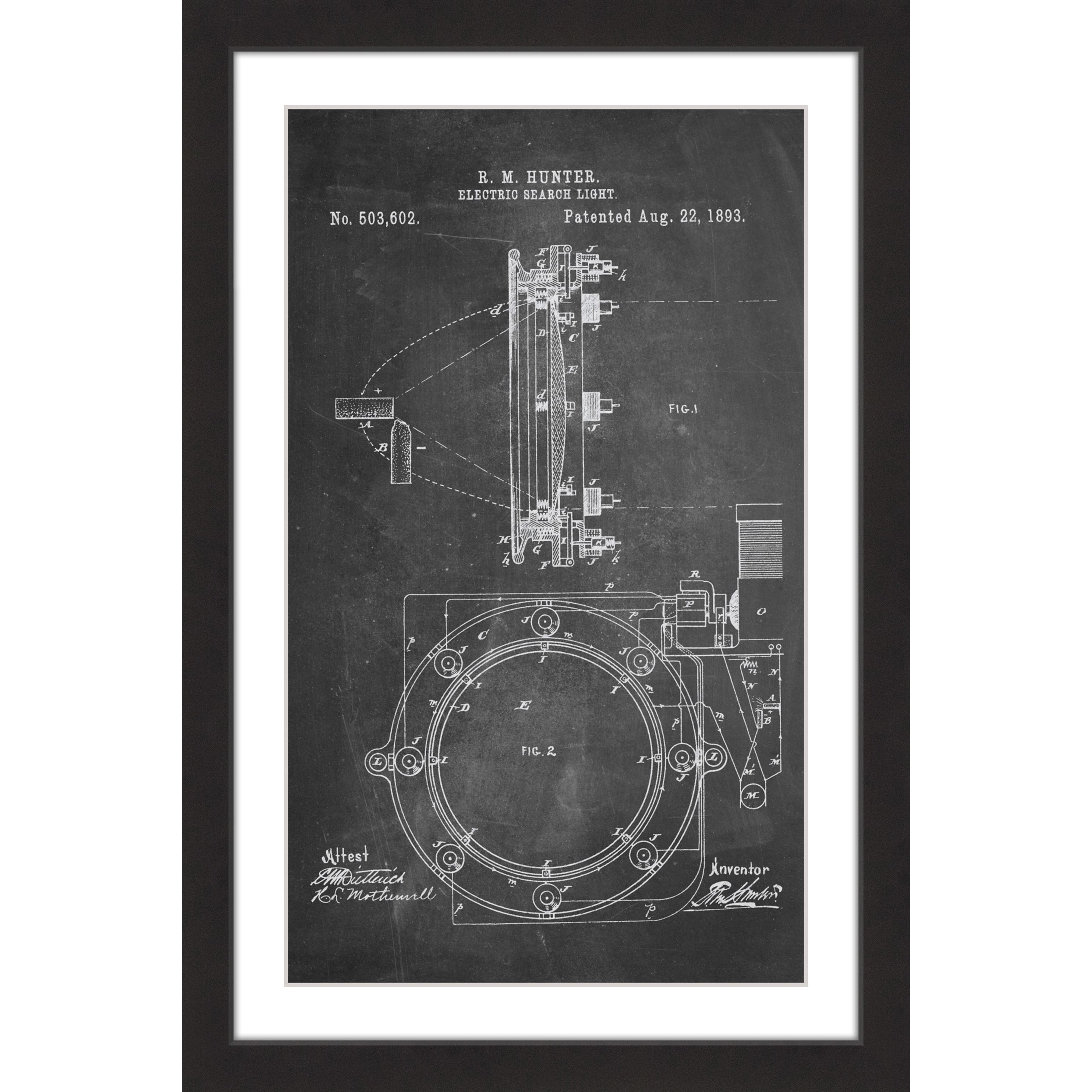 "Searchlight 1893 Chalk" Framed Painting Print