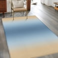 thumbnail image 3 of Light Blue Khaki Ombre Area Rugs 3x5 for Living Room, Modern Abstract Art Gradient Non Slip Washable Rug Runner, Low Pile Indoor Floor Carpet Mat Bathroom Rugs for Bedroom, Kids Room, 3 of 9