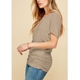 thumbnail image 4 of Made by Johnny Women's Dolman Drape Top with Side Shirring XS TAUPE, 4 of 6