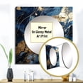 thumbnail image 3 of Designart "Cerulean Geode Depths III" Abstract Marble Blue Large Square Mirror - Square Bedroom Mirror Printed Wall Decor - Modern Square Printed Wall Mirror Art, 3 of 5