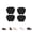 Black, variant on Shoe Improvement Pads, 5 Pairs of Soft Black Felt Inserts with Adhesive Backing, 2.6x3.2 Inch Non-Slip Tongue Cushions for Enhanced Comfort in Men's and Women's Shoes