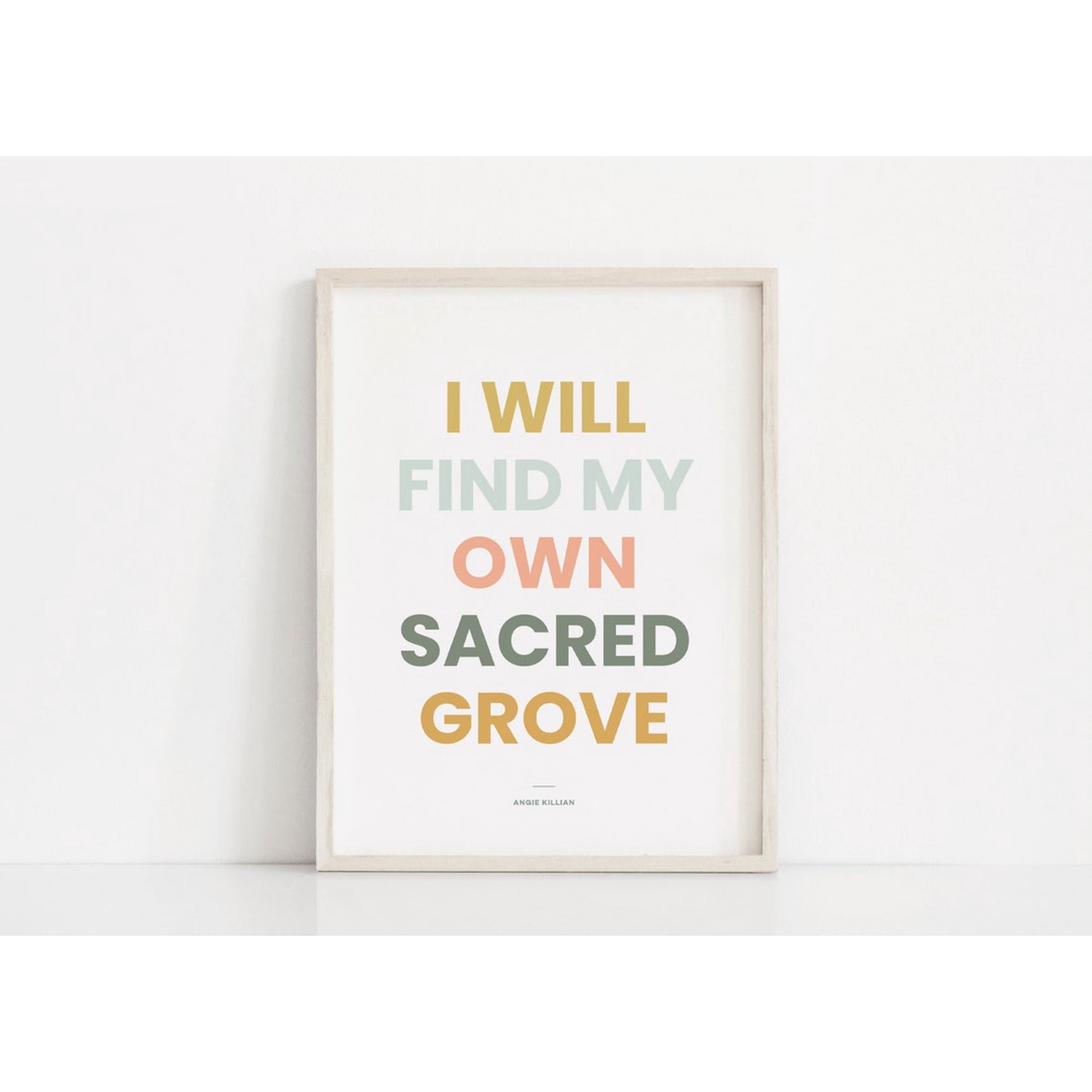 Sacred Grove Christian Hymn Wall Art Print For Kids Room And Faith Decor