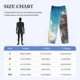 thumbnail image 4 of Vsdgher Blue Sky Winged Cat Print Mens Pajama Pants Sleep & Lounge Pants, PJ Bottoms With elastic waistb and Pockets, 4 of 5