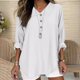 thumbnail image 2 of Camisetas para mujer,Camisa informal de manga larga con cuello en V para mujer, blusa de poliéster, tela suave y cómoda, ideal para el hogar y la oficina, sopatenor, 2 of 8