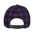 thumbnail image 6 of Fotbe Purple Black Plaid Classic Baseball Cap, Adjustable Snapback Hats, Outdoor Baseball Hat for Men and Women Cotton Soft, 6 of 9