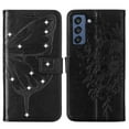 thumbnail image 1 of Allytech For Samsung Galaxy S21 FE Soft TPU Case,Stylish Diamond Embossed Butterfly PU Leather Shockproof Flip Wallet Holder Cover with Hand Strap.For Samsung Galaxy S21 FE,Black, 1 of 7
