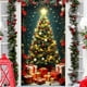 thumbnail image 4 of Linnome Santa Claus Pattern Christmas Door Cover 35x71 Inches, Festive Holiday Door Decoration for Home and Parties, 4 of 6