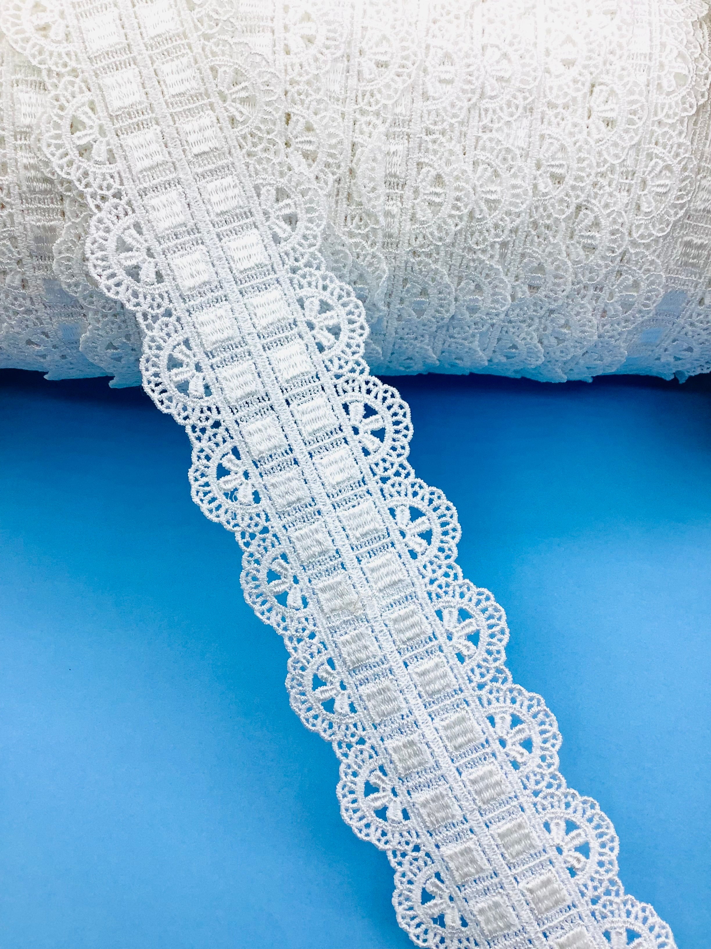 White 2-1/8" Venice Lace Galloon