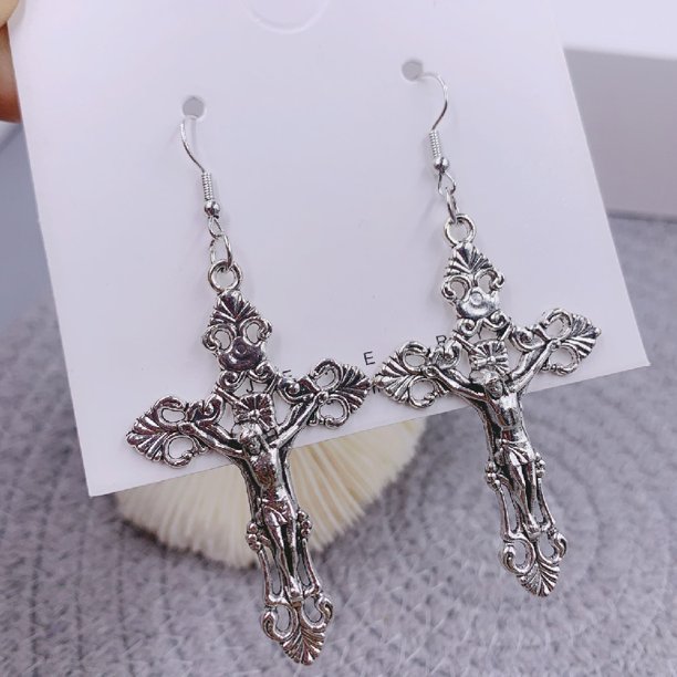 Pendientes colgantes de cruz simples a la moda, pendientes de gota de calidad para niñas, mujeres, regalo, joyería encantadora Tan Jianjun unisex
