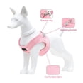 thumbnail image 4 of Pull Dog Harness And Leash Deerskin Velvet Set Adjustable Breathable Soft Padded Dog Vest Harness Pink M, 4 of 8