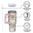 thumbnail image 4 of OBREWU Pioneer Flower Tumbler with Handle and Lid,Pioneer Flower 40oz Double Wall Vacuum Insulated Tumbler,Cups Gift for Women and Men, 4 of 7