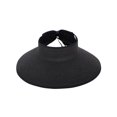thumbnail image 6 of Simplicity Women's Roll Up Wide Brim Straw Sun Visor Hat Black, 6 of 6