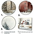 thumbnail image 3 of Designart Calm Red Barn In Winter III Canvas Wall Art, 3 of 5