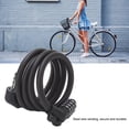 thumbnail image 4 of Bike Cable Lock, Bike Password Lock PVC Sheath Steel Wire Winding  For Mountain Bicycles, 4 of 8